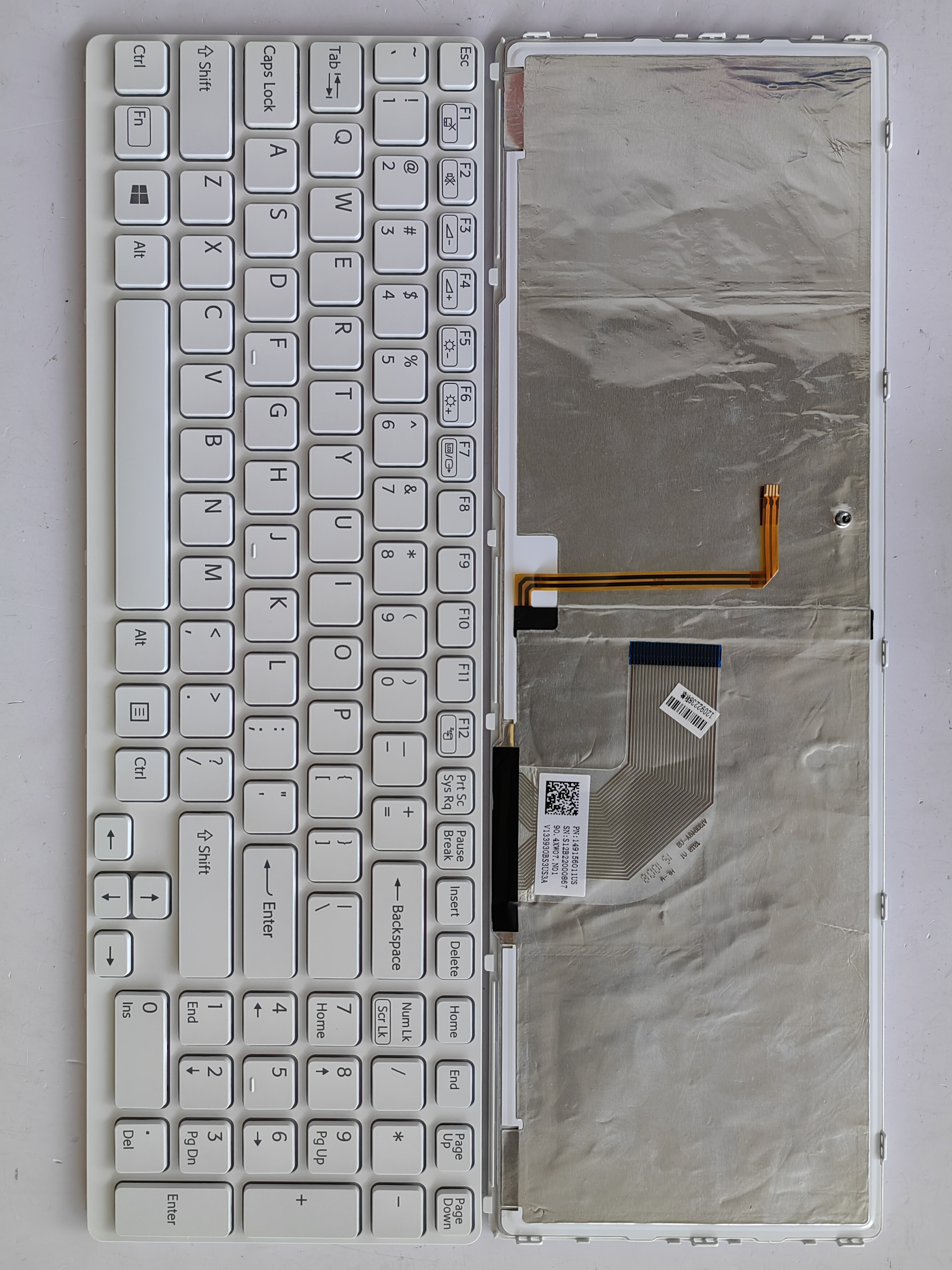 Picture of New Replacement Laptop Keyboard For SONY SVE17 WHITE FRAME BLACK Backlit US Layout